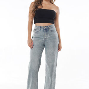 Jean Wide Leg Tono Gris Azulado